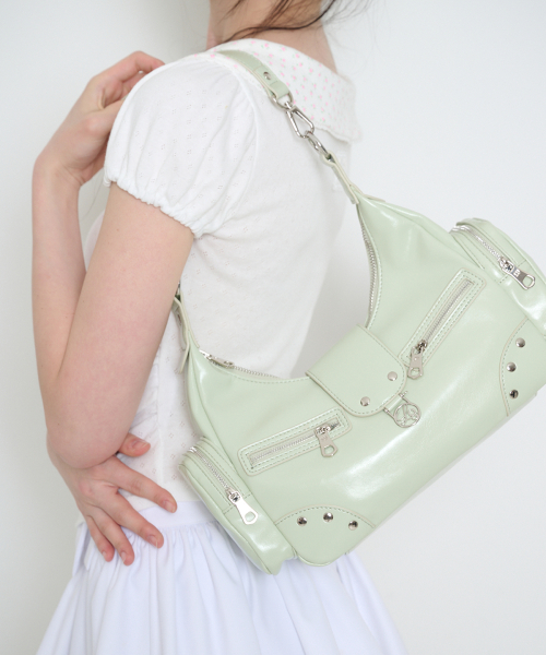 RUBY STUD SHOULDER BAG MINT