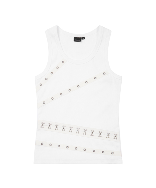 Metal Piercing Sleeveless (White)
