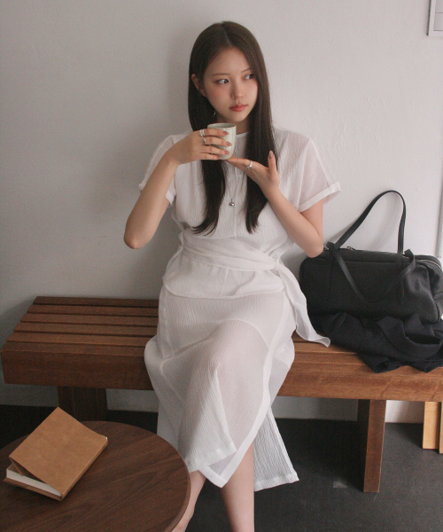 모크넥크링클블라우스 J1BL324B