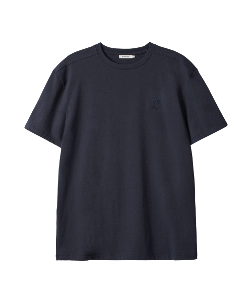 Basic cotton regular t-shirts -CHARCOAL