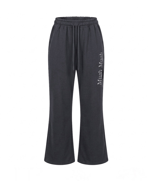 LOGO BOOTSCUT BANDING PANTS [CHARCOAL]