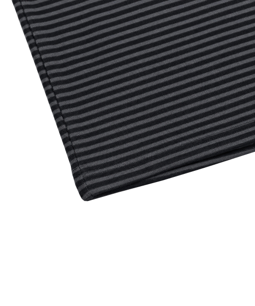 BRUSH STRIPE HOOD LONG SLEEVE [BLACK]