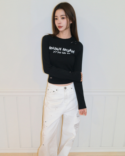 CRACK MUAH PRINTING LONG SLEEVE [BLACK]