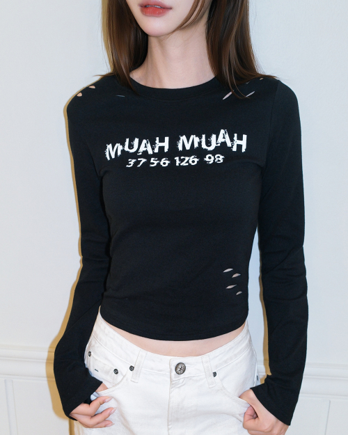 CRACK MUAH PRINTING LONG SLEEVE [BLACK]