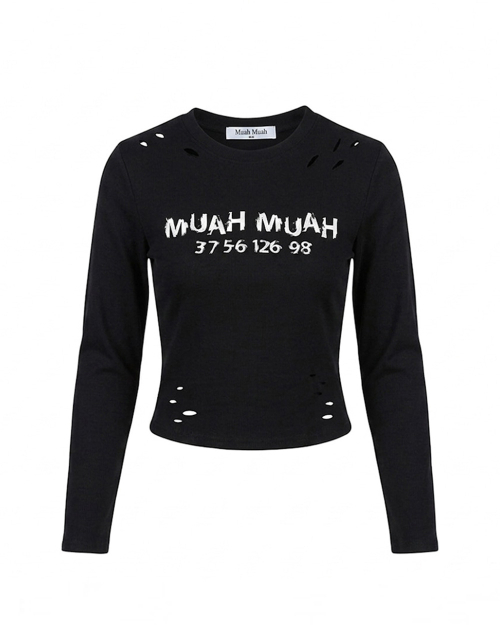 CRACK MUAH PRINTING LONG SLEEVE [BLACK]