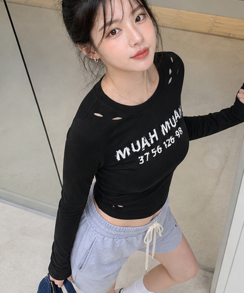 CRACK MUAH PRINTING LONG SLEEVE [BLACK]