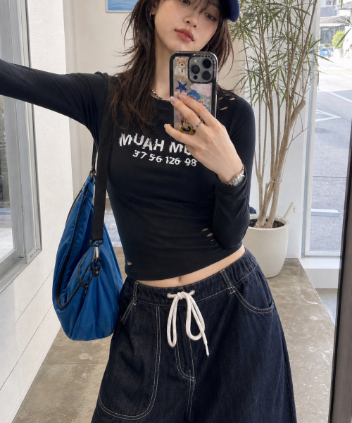 CRACK MUAH PRINTING LONG SLEEVE [BLACK]