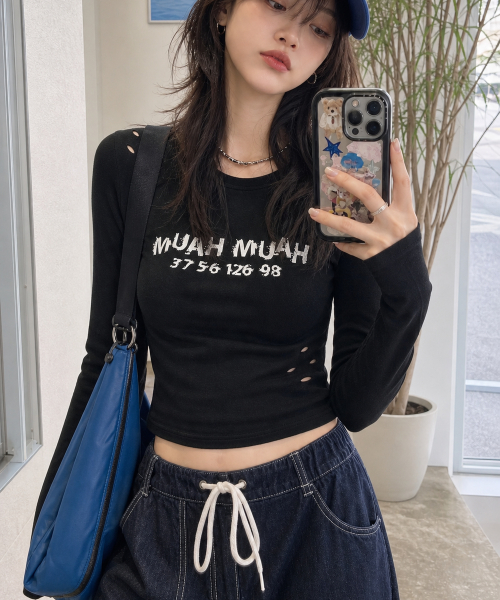 CRACK MUAH PRINTING LONG SLEEVE [BLACK]