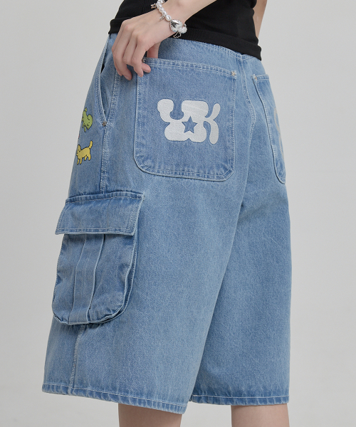 Maltese Cargo Bermuda Denim Pants LIGHT BLUE
