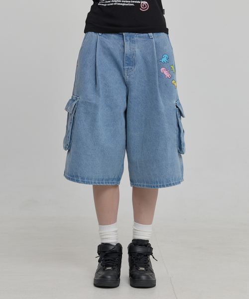 Maltese Cargo Bermuda Denim Pants LIGHT BLUE