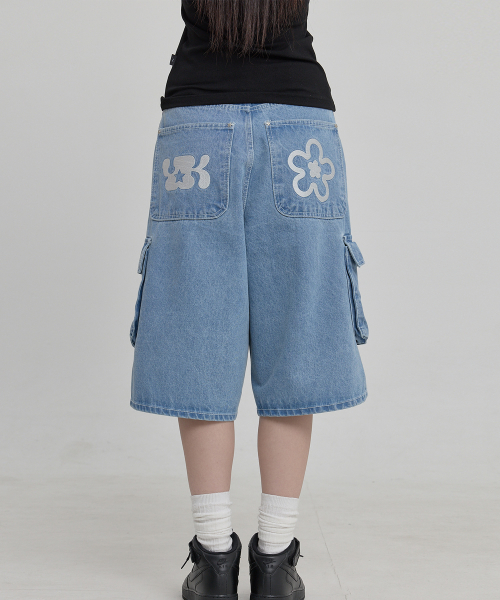 Maltese Cargo Bermuda Denim Pants LIGHT BLUE