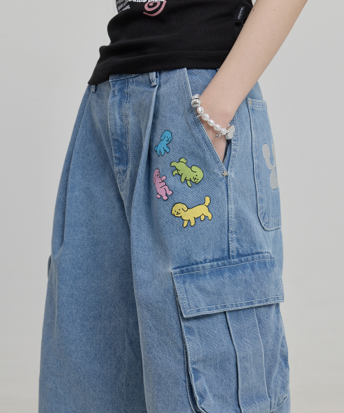 Maltese Cargo Bermuda Denim Pants LIGHT BLUE