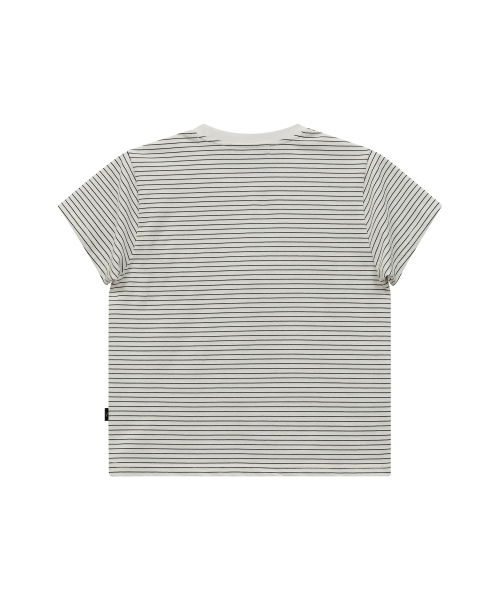 DREAM Dolphin Stripe Half Sleeve T-shirt WHITE