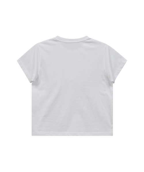 MELLOW DREAM Sketch Heart Half Sleeve T-shirt WHITE