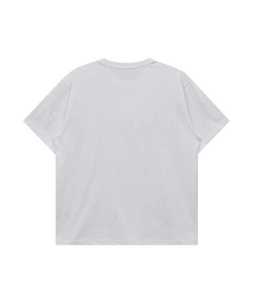 MELLOW DREAM Sketch Heart Half Sleeve T-shirt WHITE