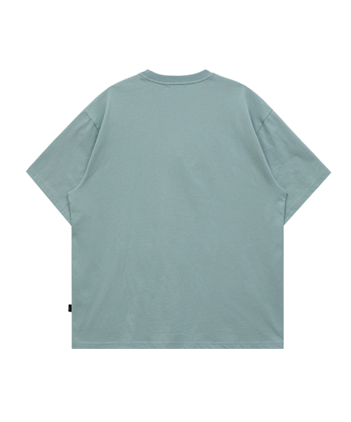 MELLOW DREAM Cartoon Half Sleeve T-shirt SKYBLUE