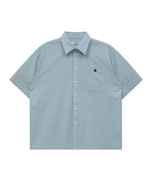 Tie SET Check Half Shirt MINT