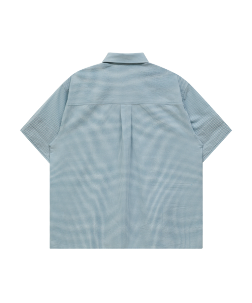 Tie SET Check Half Shirt MINT