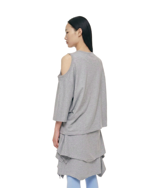 Two-Way Crewneck T-Shirt_Grey