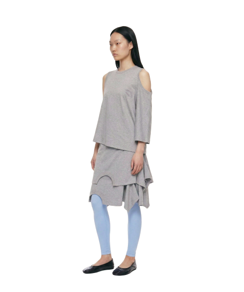 Two-Way Crewneck T-Shirt_Grey