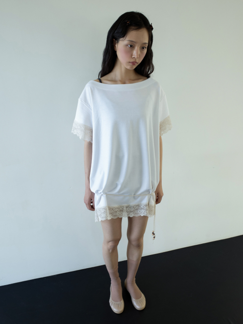 LACE LOOSE T (WHITE)