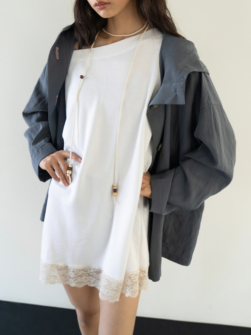 LACE LOOSE T (WHITE)