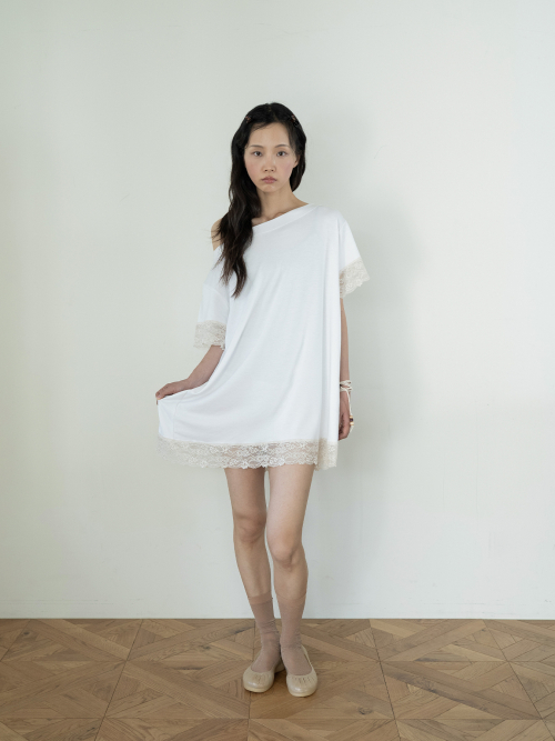LACE LOOSE T (WHITE)
