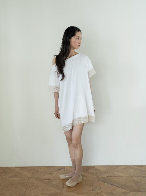 LACE LOOSE T (WHITE)