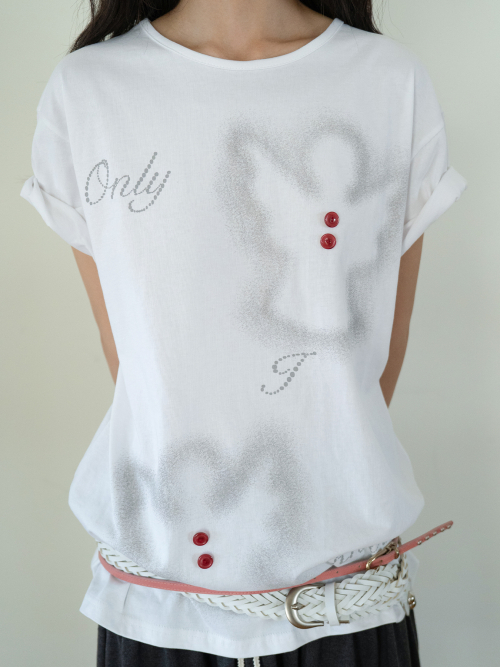 ANGEL BUTTON T (WHITE)