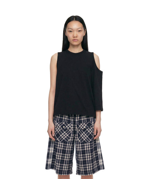 Two-Way Crewneck T-Shirt_Black