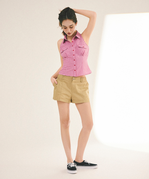 COTTON WASHING LOW PANTS