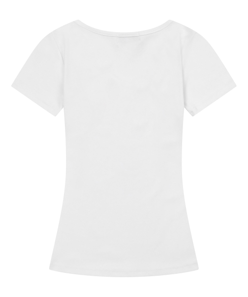 MOVER V NECK SHIRRING HALF T (4COLOR)