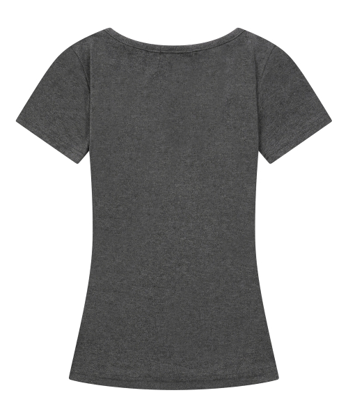 MOVER V NECK SHIRRING HALF T (4COLOR)
