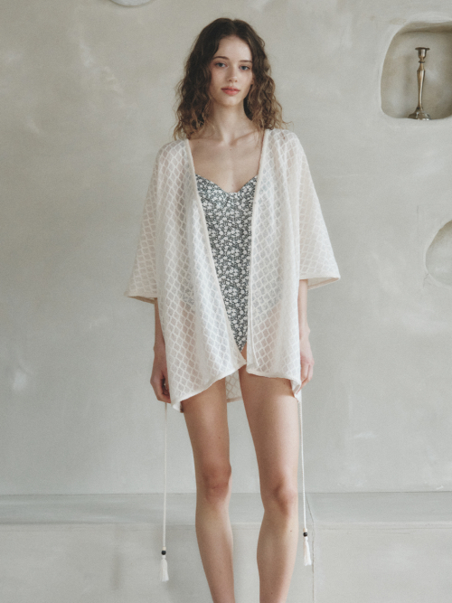 BAIN crochet cover up cardigan_IVORY