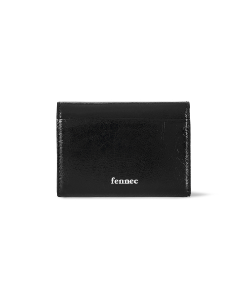 HEARTY ZIP FLAP WALLET - BLACK