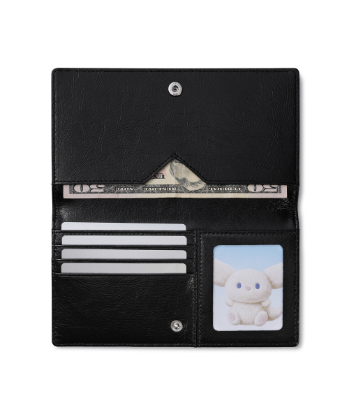TRIANGLE SLIM WALLET - BLACK