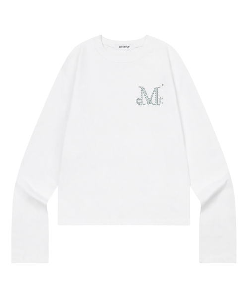LUNET GINGHAM CHECK SIGNATURE LOGO LONG SLEEVE T (2COLOR)