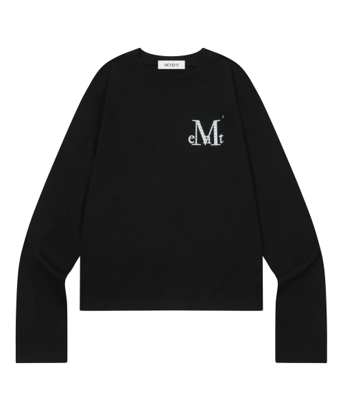 LUNET GINGHAM CHECK SIGNATURE LOGO LONG SLEEVE T (2COLOR)