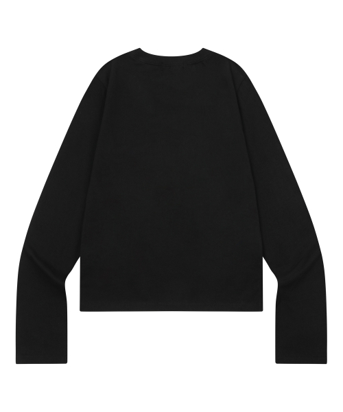 LUNET GINGHAM CHECK SIGNATURE LOGO LONG SLEEVE T (2COLOR)
