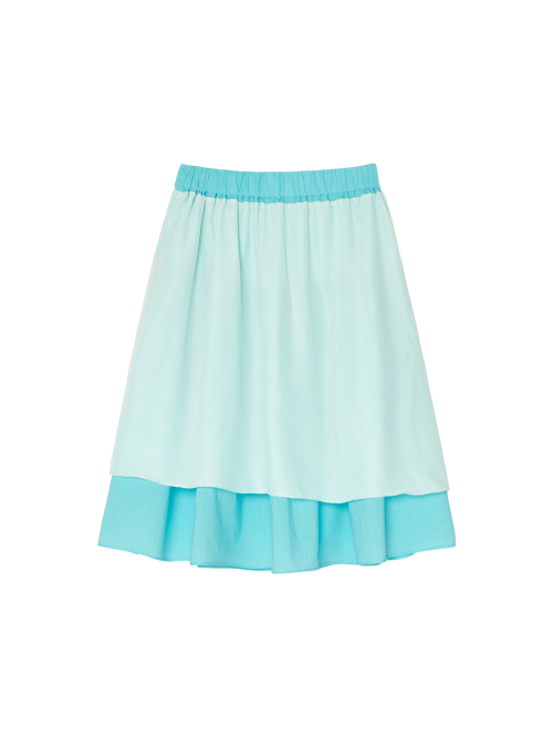 Bloom lace skirt - Aqua blue