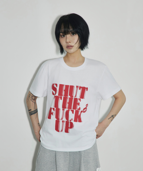 LIPS 크롭 티셔츠[화이트]