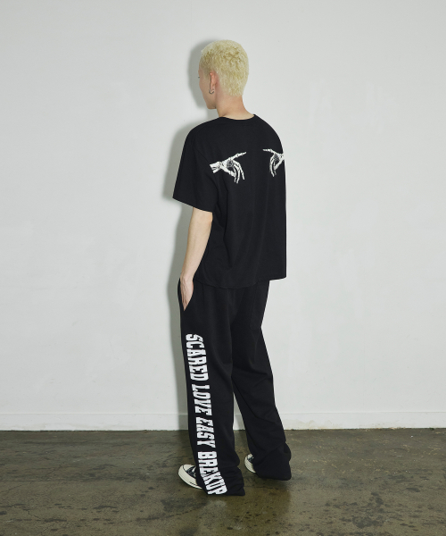 ET BONE FINGER 크롭 티셔츠[블랙]