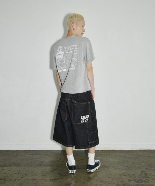 ASPIRONAL 슬라브 크롭 티셔츠[그레이]