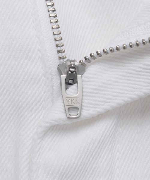 [COUTURE]9ozwide one-tuck white denim pants