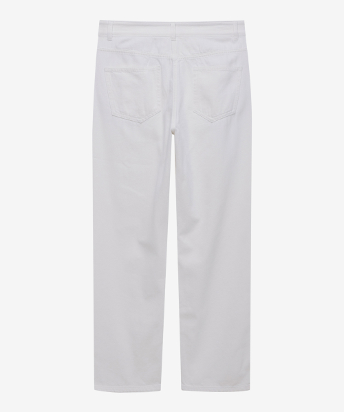 [COUTURE]9oz straight white denim pants