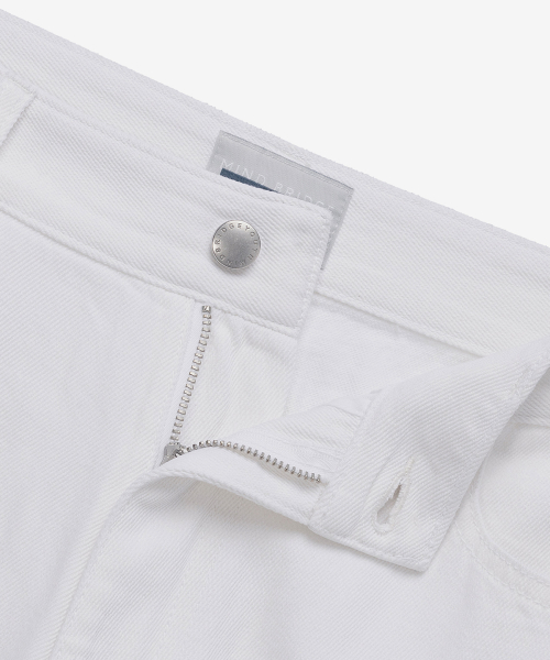 [COUTURE]9oz straight white denim pants