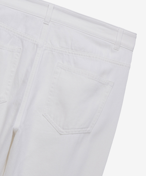 [COUTURE]9oz straight white denim pants