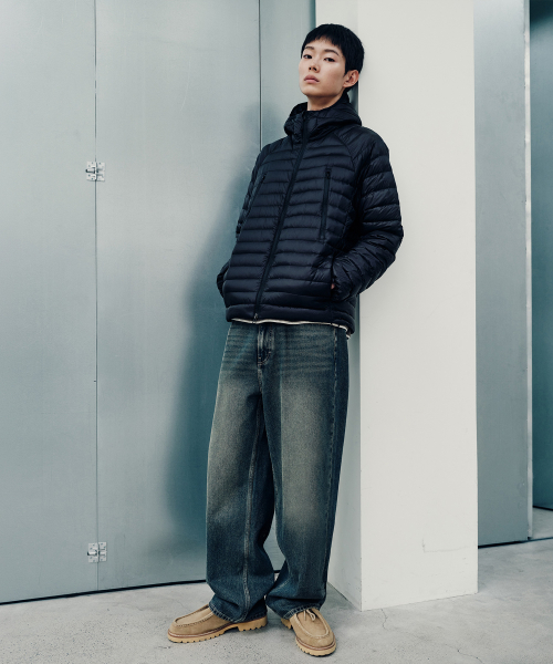 Yellow Extra Wide Vintage Washed Denim Pants_MI