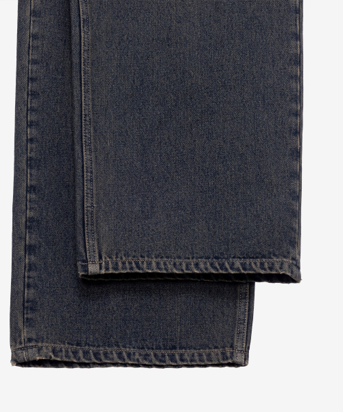 Yellow Extra Wide Vintage Washed Denim Pants_MI