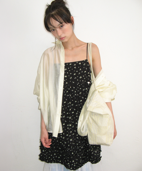 PATTERN LOGO SHOPPER YELLOW CHECK